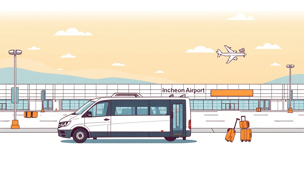 인천공항 주차 정보 (illustration 스타일)