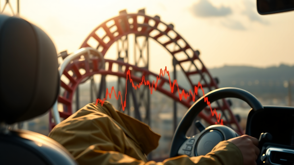 최근 주가, 왜 롤러코스터? (realistic 스타일)