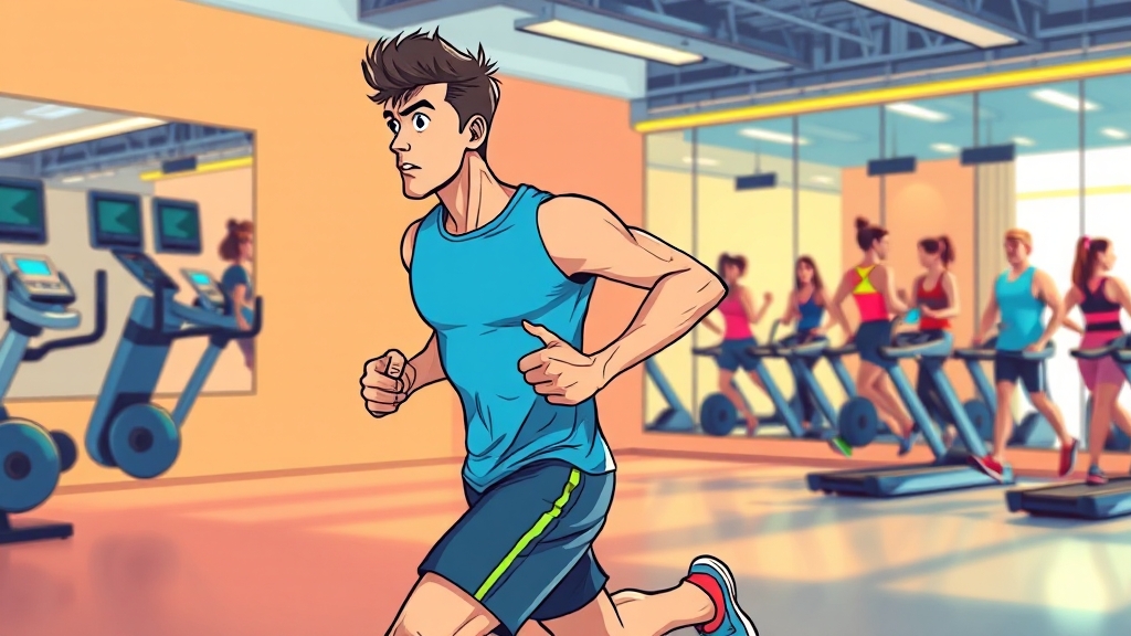 체지방 감소: 최적의 운동 순서는? (cartoon 스타일)