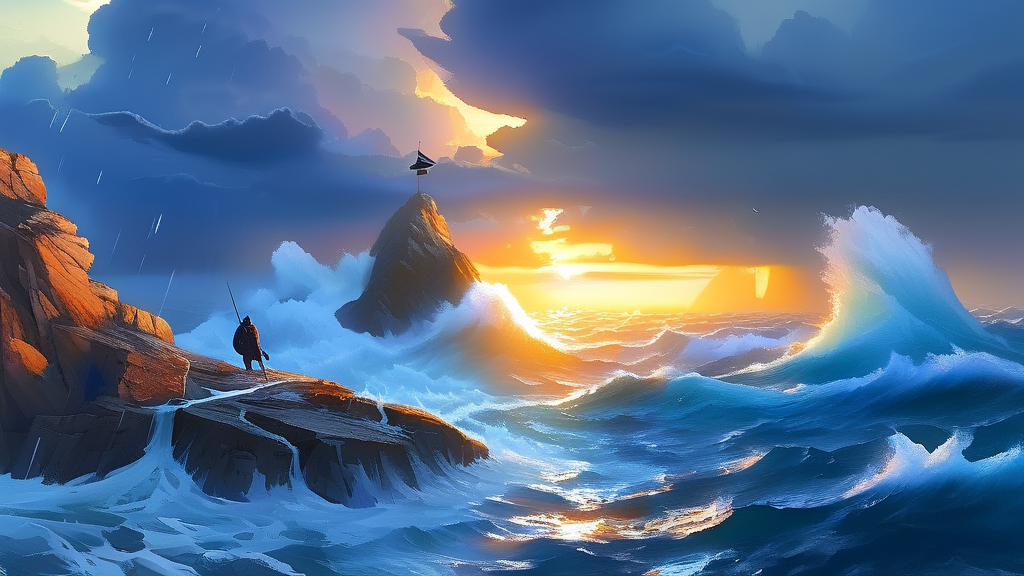 위기 상황 리더십: 조직의 나침반 역할 (realistic 스타일)