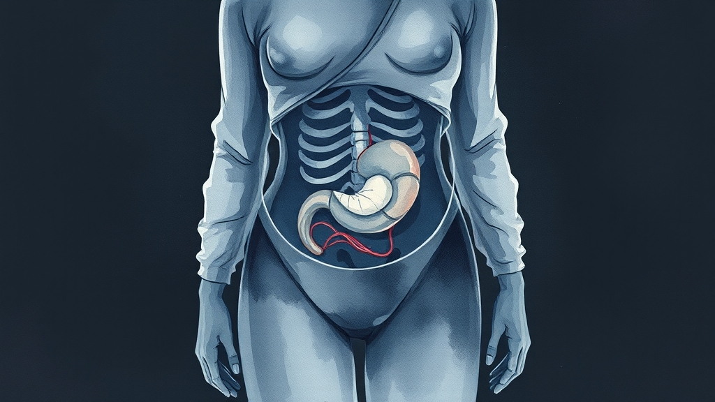 췌장암 초기 증상과 특징 (watercolor 스타일)