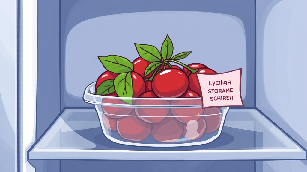 구기자, 신선하게 보관하는 방법 (cartoon 스타일)