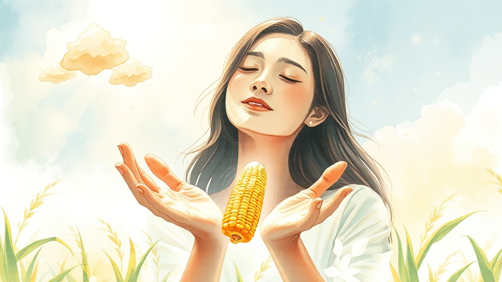 옥수수 받는 꿈, 어떤 의미일까? (watercolor 스타일)