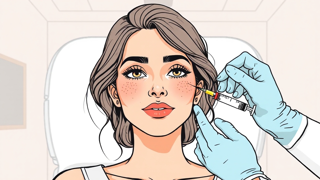 글루타치온 주사 시술 과정 (illustration 스타일)