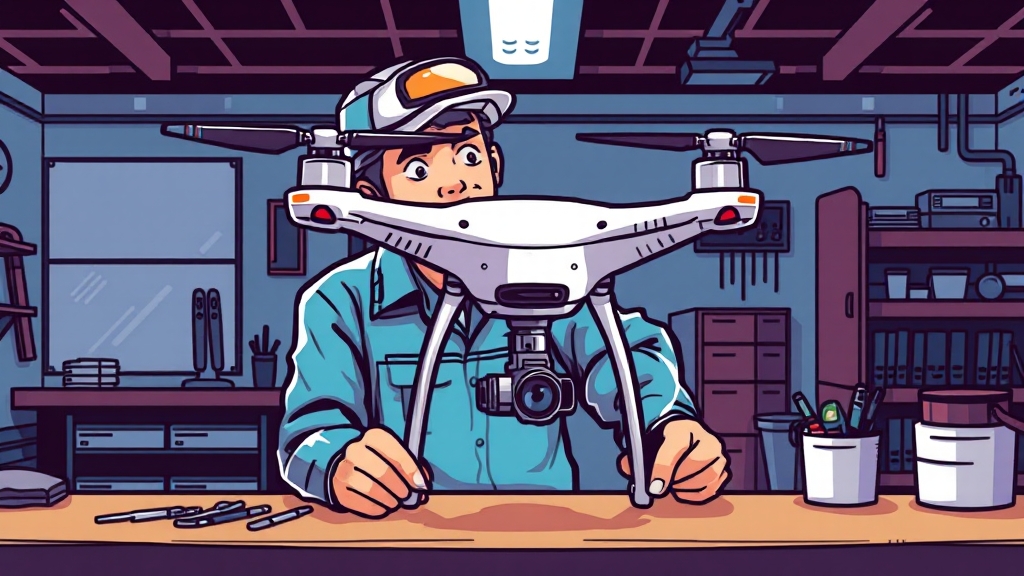 드론 수리 업체 선택 기준 (cartoon 스타일)