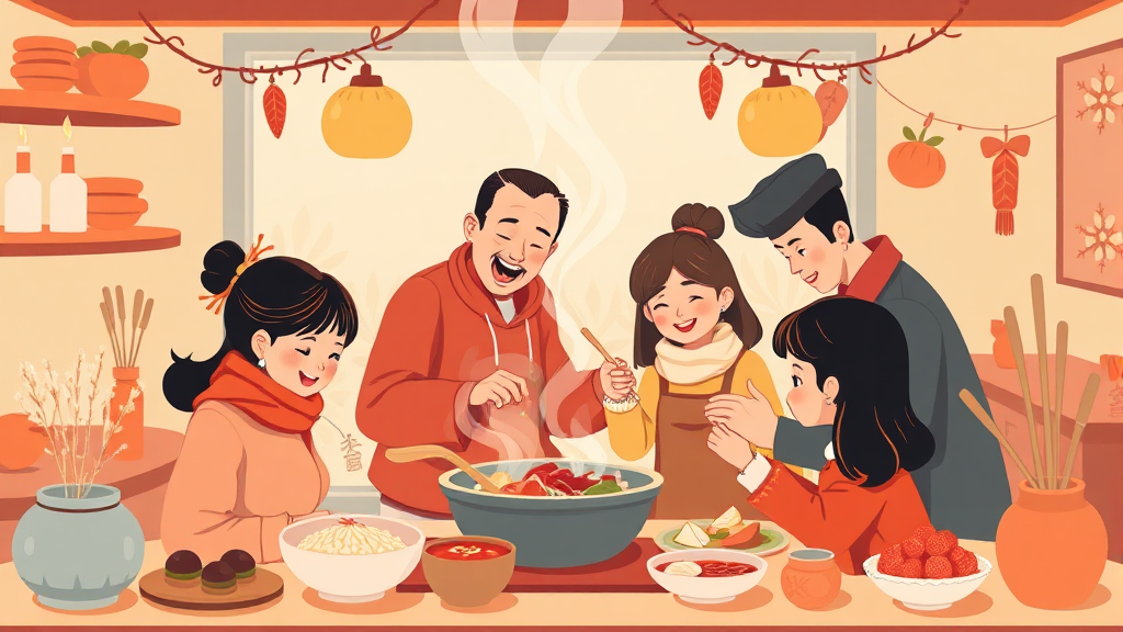 다채로운 맛의 향연, 명절 전 요리 가이드 (illustration 스타일)