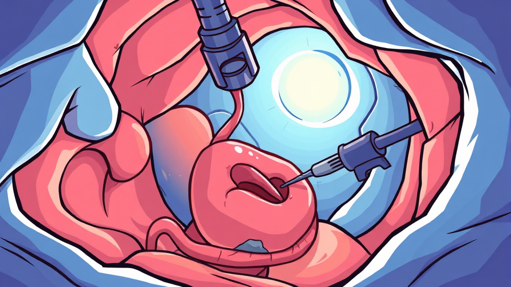 맹장염 치료 및 수술 (cartoon 스타일)