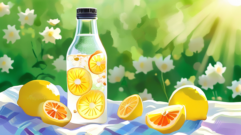건강과 맛, 두 마리 토끼 잡는 칠성사이다 제로 유자 활용법 (watercolor 스타일)