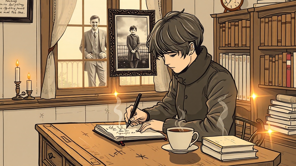 편지 쓰기 전, 마음 다듬기 (illustration 스타일)