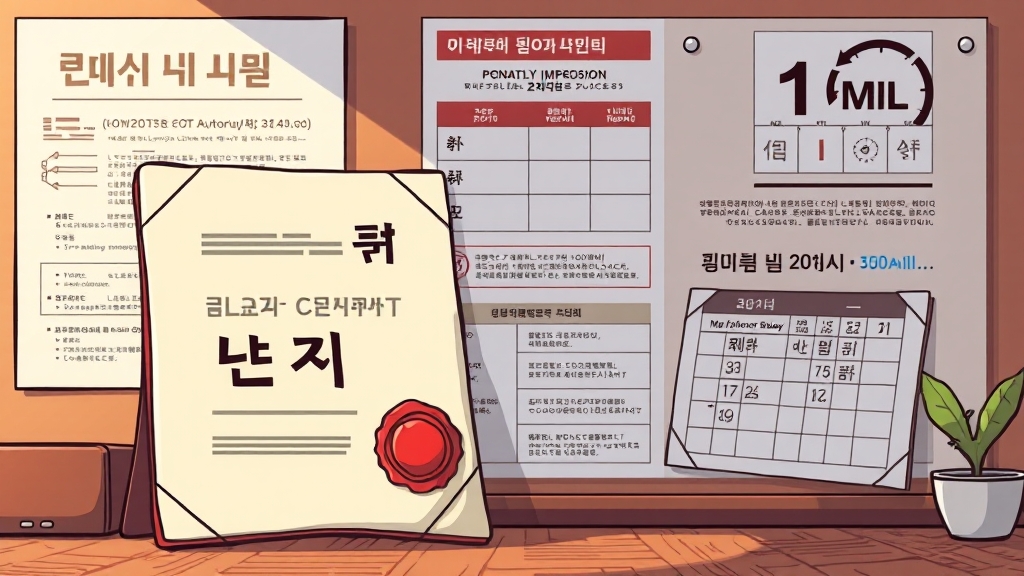 전자계약 & 추가 유의사항 (cartoon 스타일)