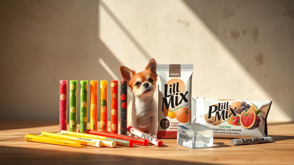 믹스 종류별 맛 비교 (realistic 스타일)