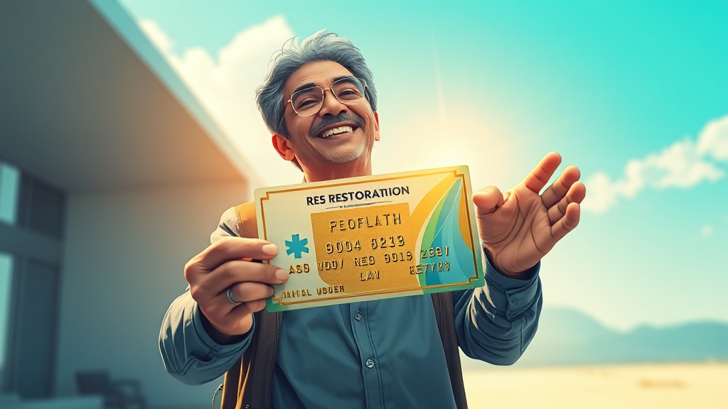 자격 회복, 다시 건강보험 혜택을! (illustration 스타일)