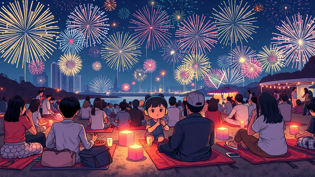 불꽃축제 필수 준비물 (cartoon 스타일)