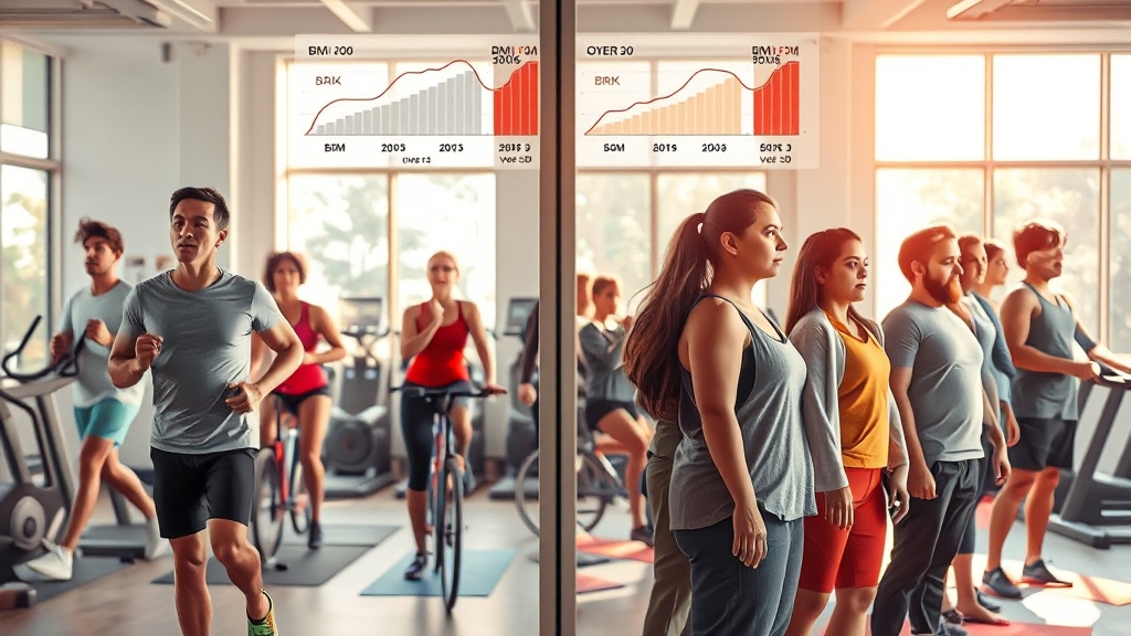 BMI 수치별 건강 상태는? (realistic 스타일)