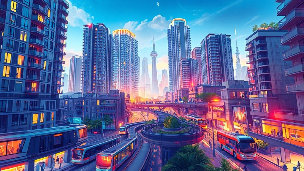 GTX A노선 주변 부동산 시장 변화 (illustration 스타일)