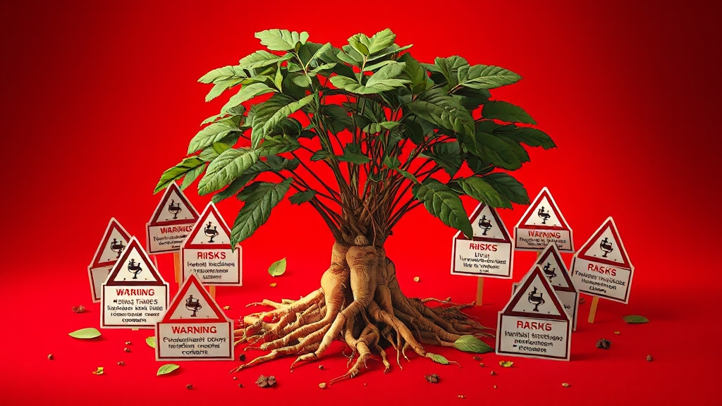 고삼 복용 시 주의사항 (부작용) (illustration 스타일)