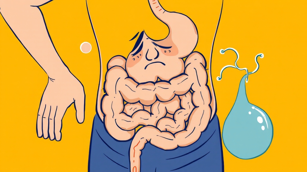 용종 제거 후 복통, 왜 생길까? (illustration 스타일)