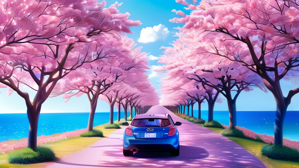 제주 벚꽃 명소: 핑크빛 설렘을 만끽할 수 있는 곳 (realistic 스타일)