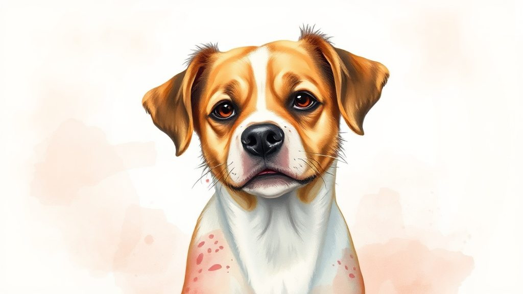 강아지 피부병, 어떤 증상으로 나타날까? (watercolor 스타일)