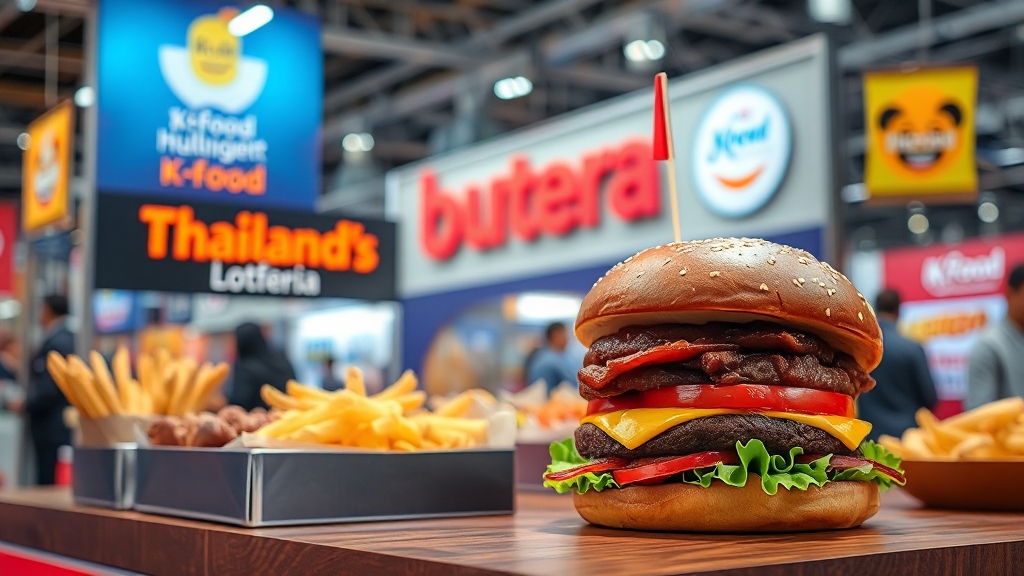 롯데리아, K-푸드 홍보 앞장서다 (realistic 스타일)