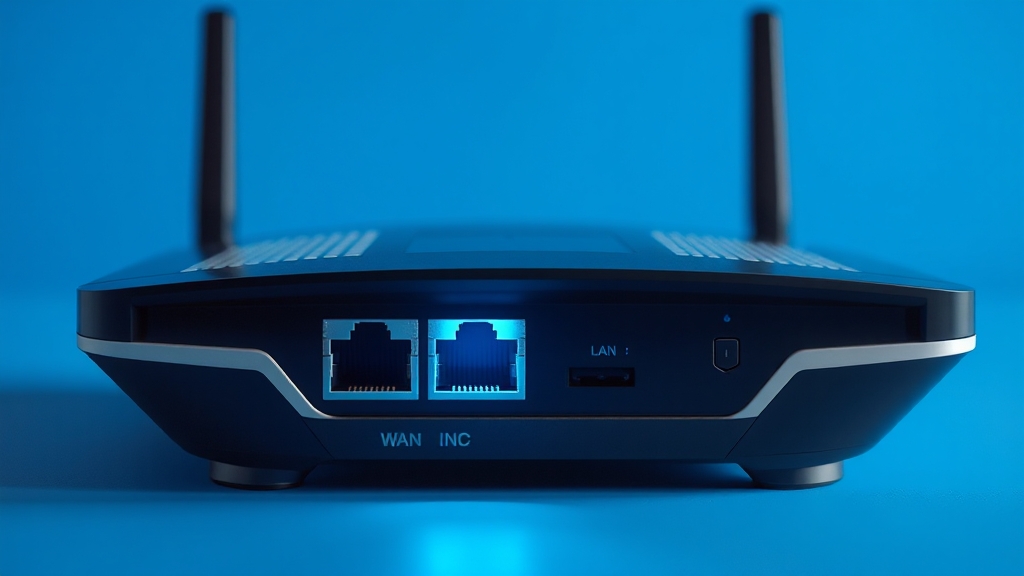 공유기, 인터넷 연결의 핵심 (realistic 스타일)