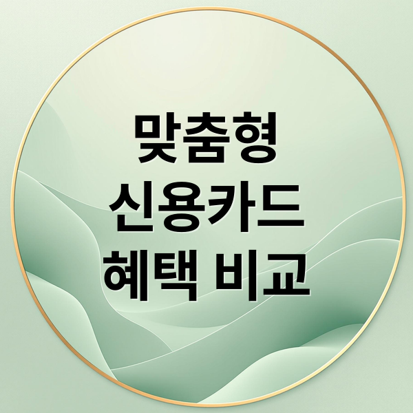 맞춤형
신용카드
혜택 비교 (신용카드 추천 혜택)