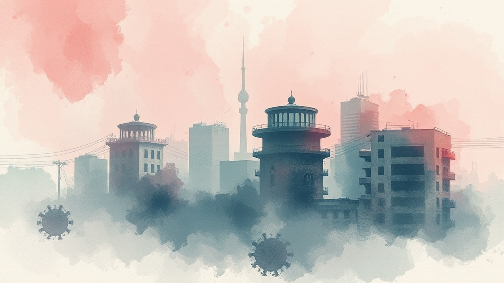 사회 주요 이슈 사고 (watercolor 스타일)