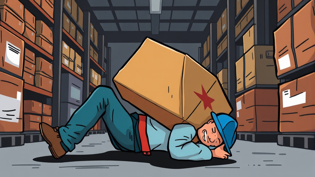 쿠팡의 과로사 은폐 및 개인정보 유출 의혹 (cartoon 스타일)