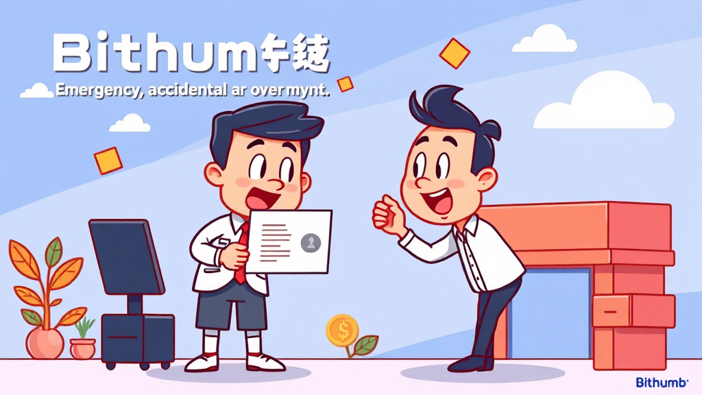 빗썸의 대응 및 조치 (cartoon 스타일)