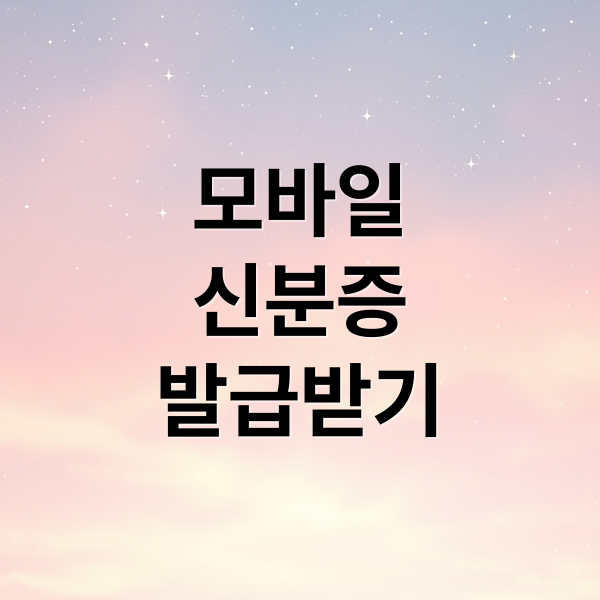 모바일
신분증
발급받기 (모바일 신분증 민간앱 발급)