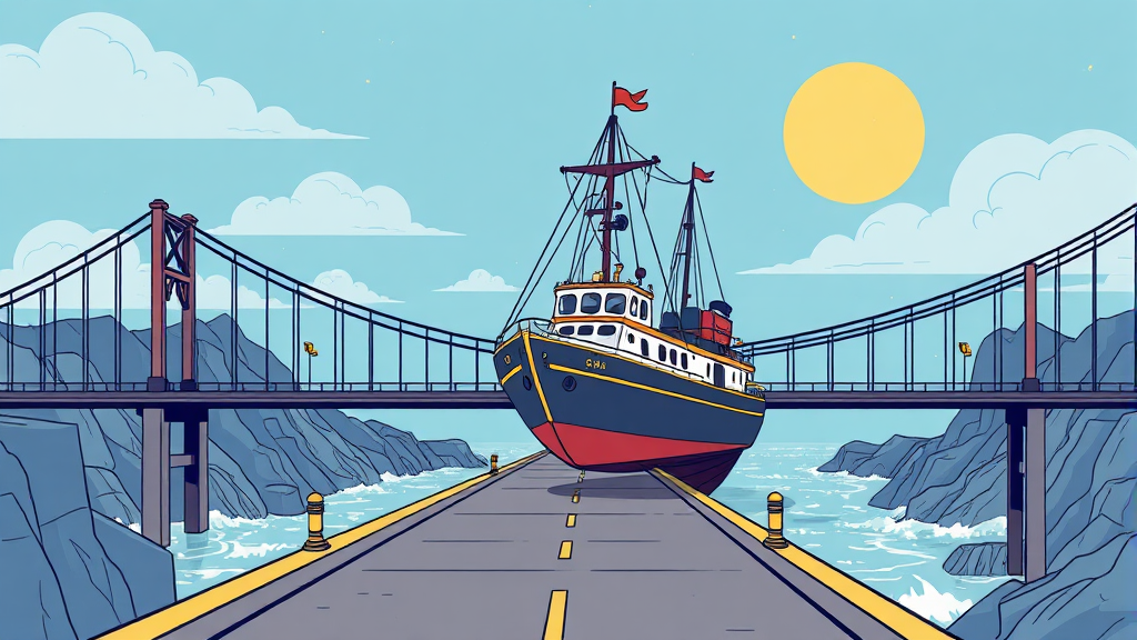 스테이블코인, 무역 결제 리스크 (illustration 스타일)