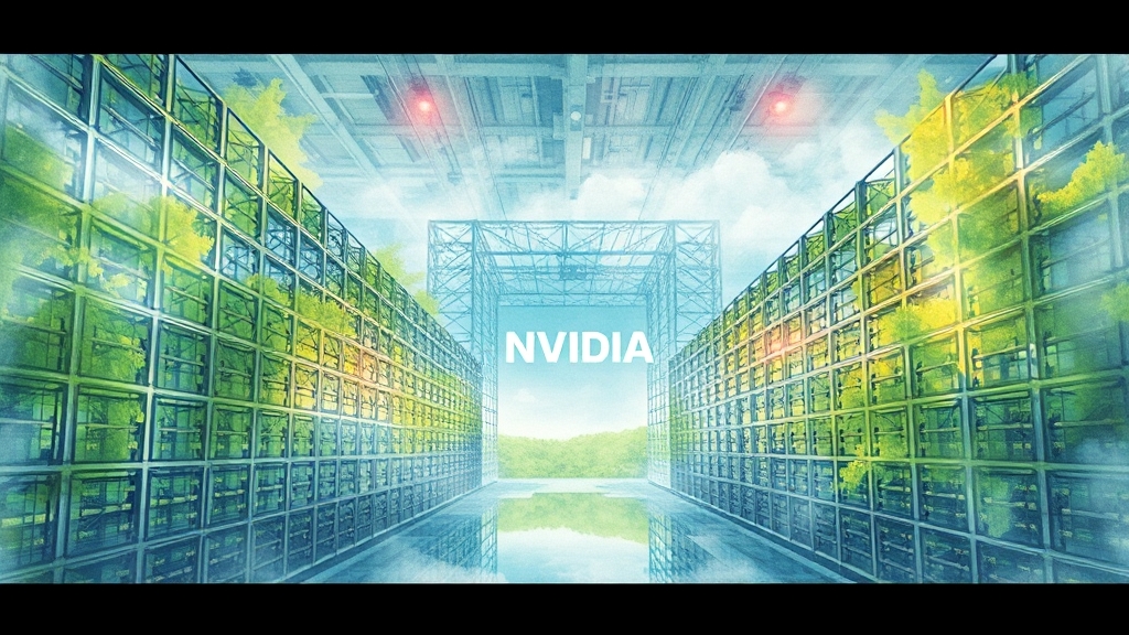 AI 반도체 시장, 엔비디아의 독보적인 경쟁력 (watercolor 스타일)