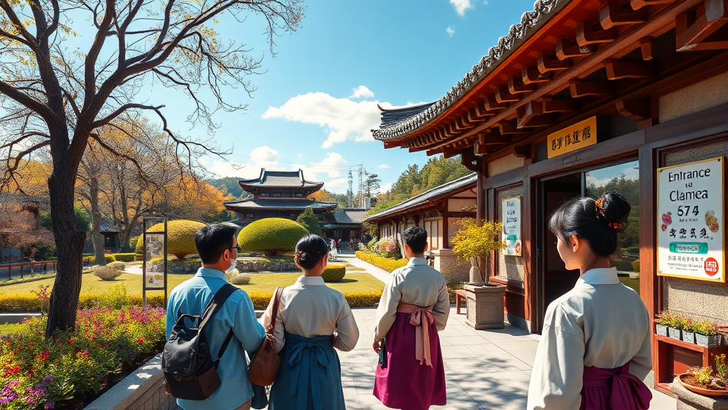 보령 상화원 입장료 운영 시간 안내 (realistic 스타일)