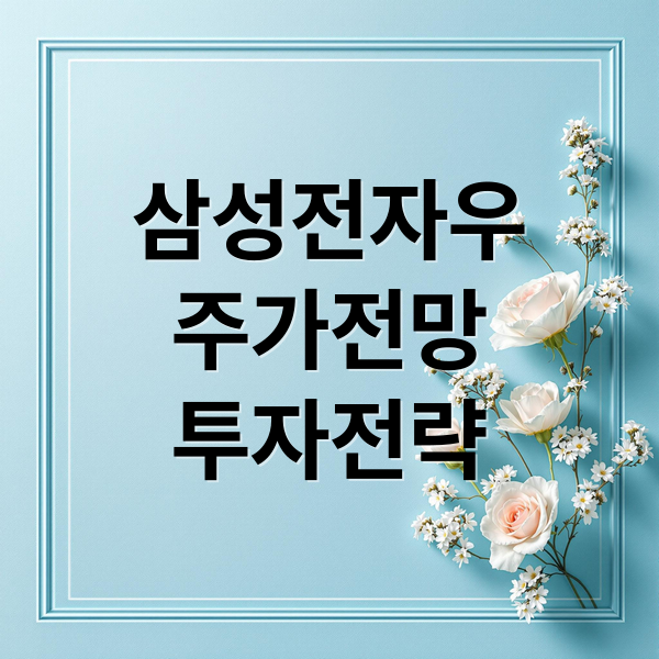 삼성전자우
주가전망
투자전략 (삼성전자우 주가 전망)