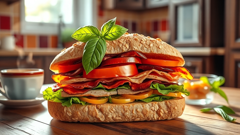 인기 꿀조합 1: 스파이시 이탈리안 & 터키 & 베이컨 (realistic 스타일)