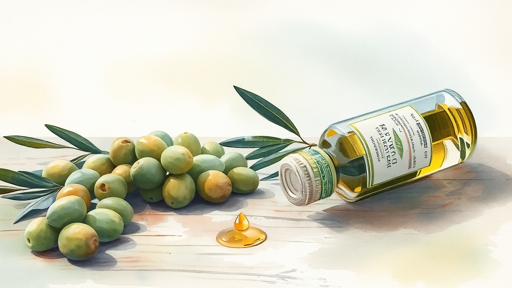 좋은 올리브오일 선택 가이드 (watercolor 스타일)