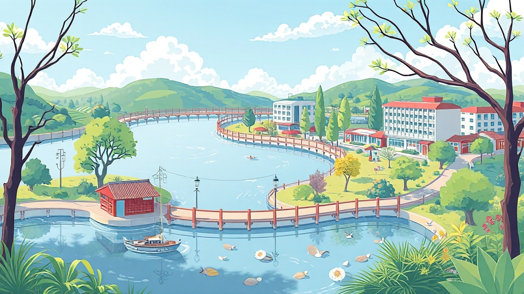 입지 및 교통/학군 환경 (illustration 스타일)