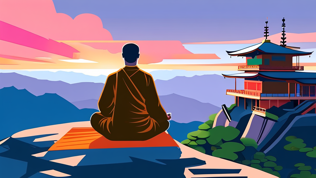 템플스테이란 무엇인가? (cartoon 스타일)