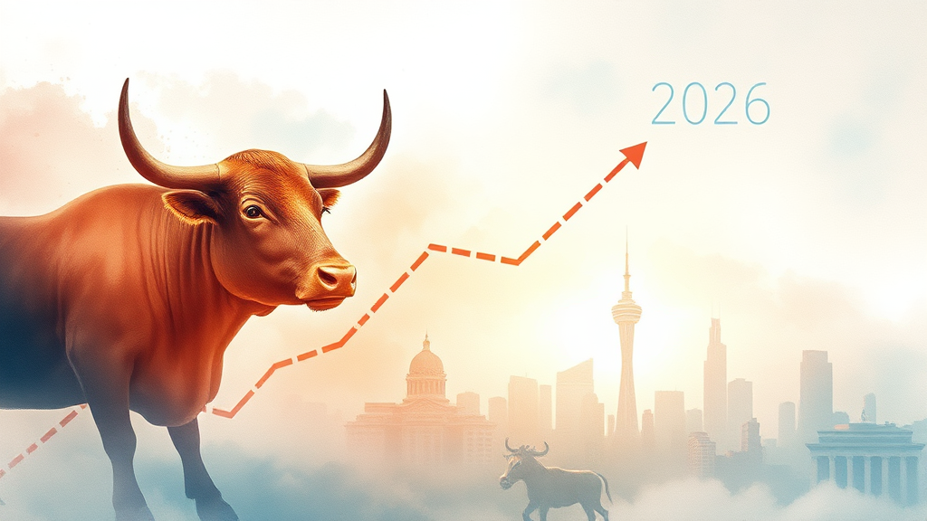 2026년 미국 주식 대전망 5 강세 요인 분석: 금리, 감세, 기술 혁신 (watercolor 스타일)
