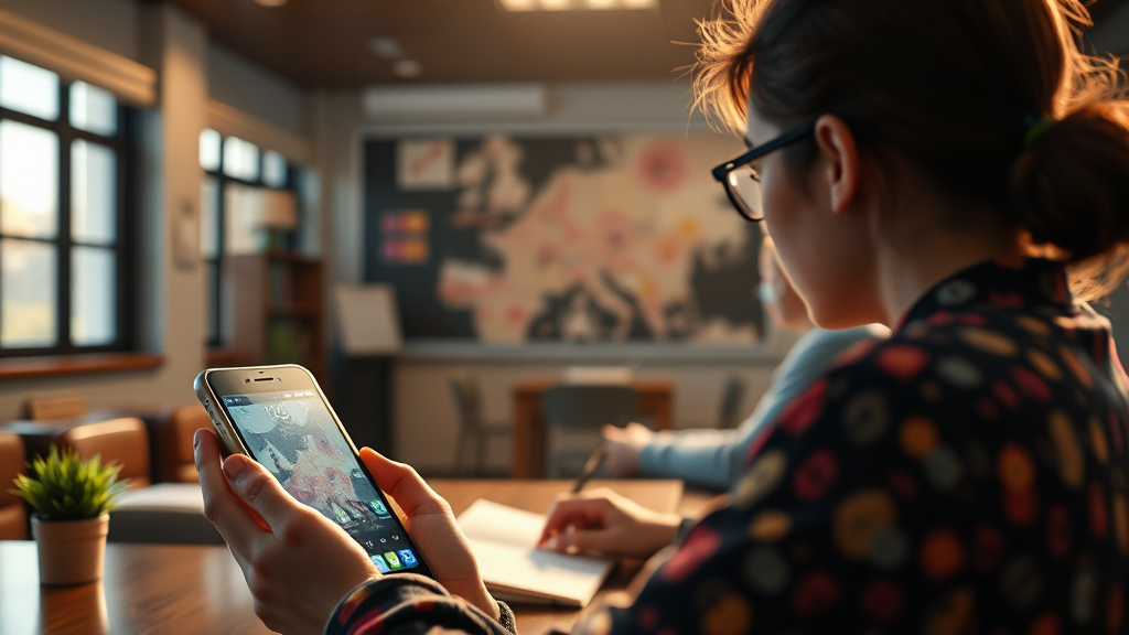 온라인 학습, 장단점을 알아봐요! (realistic 스타일)