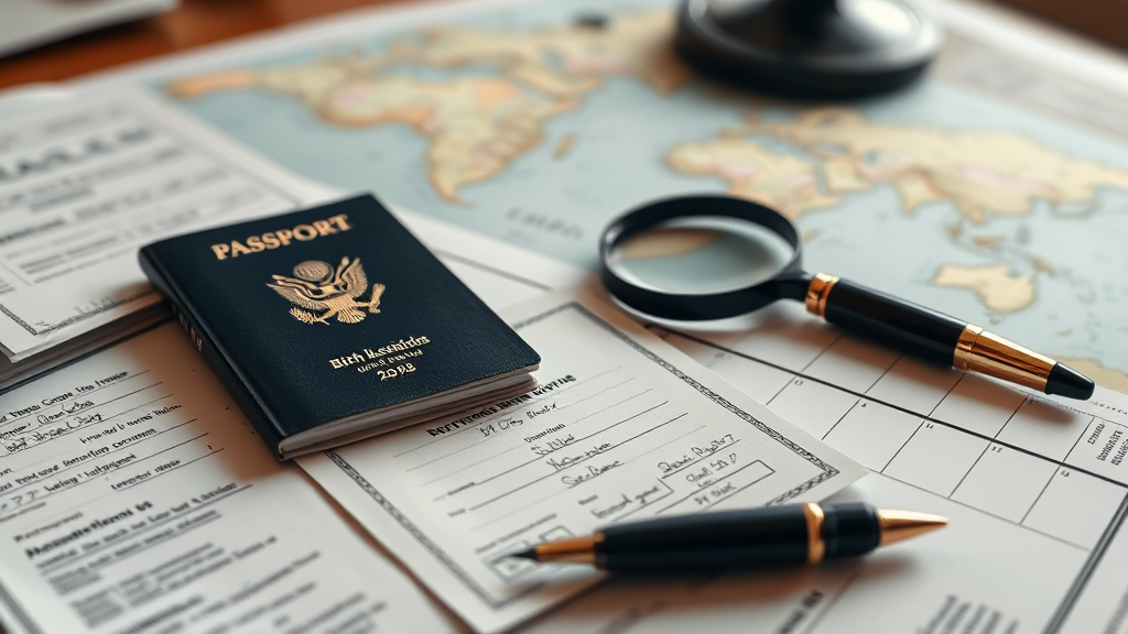 해외 제출용 서류 발급 (realistic 스타일)