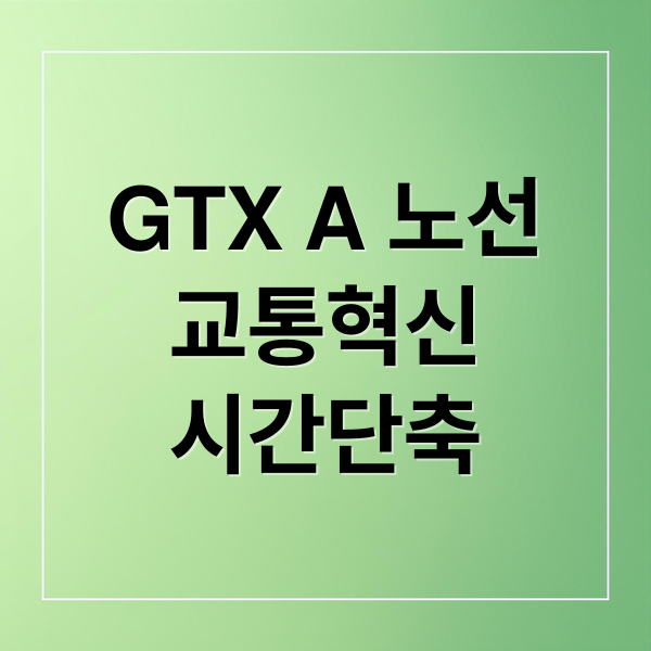 GTX A 노선
교통혁신
시간단축 (GTX A노선 개통 효과)