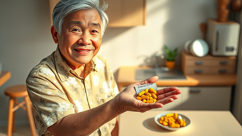 약 복용 시 주의사항 (realistic 스타일)