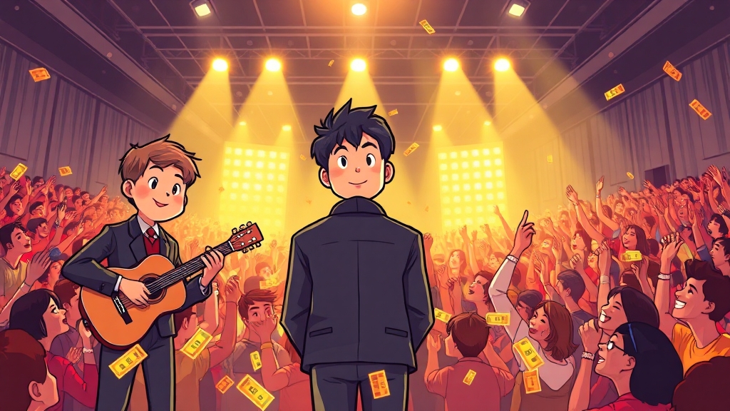 콘서트 일정 및 장소 상세 안내 (cartoon 스타일)
