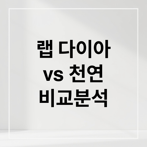 랩 다이아
vs 천연
비교분석 (랩 다이아몬드 천연 다이아몬드 구별)