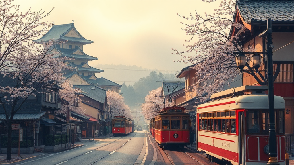 마쓰야마 여행, 어디부터? (watercolor 스타일)