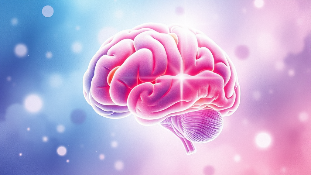 뇌의 포도당 대사 작용 (watercolor 스타일)