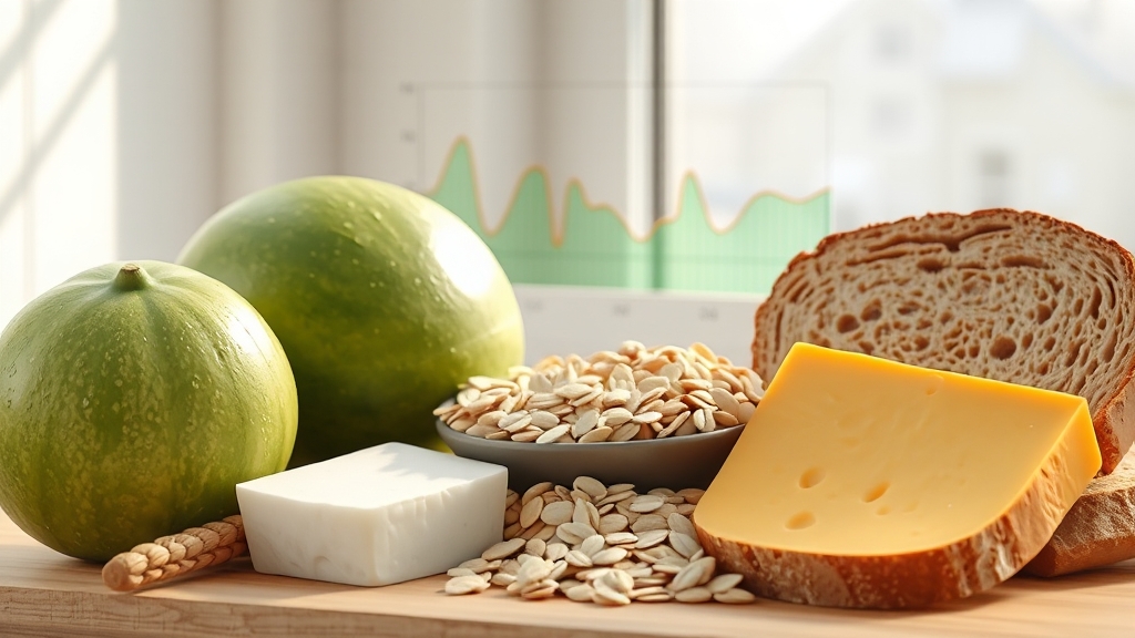 크림 치즈와 혈당 지수 (realistic 스타일)