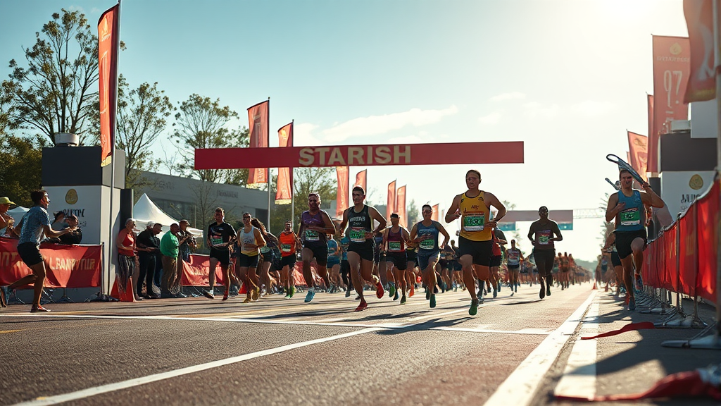 마라톤 대회 당일 꿀팁 (realistic 스타일)