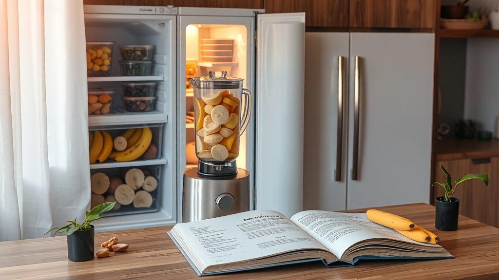 냉동 바나나 가이드 (realistic 스타일)